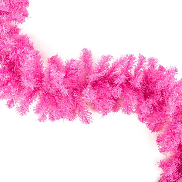 9  PVC Pine Garland: Pink (201 Tips) Cheap