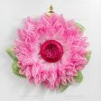 7  Glitter Flower Head: Fuchsia Hot on Sale