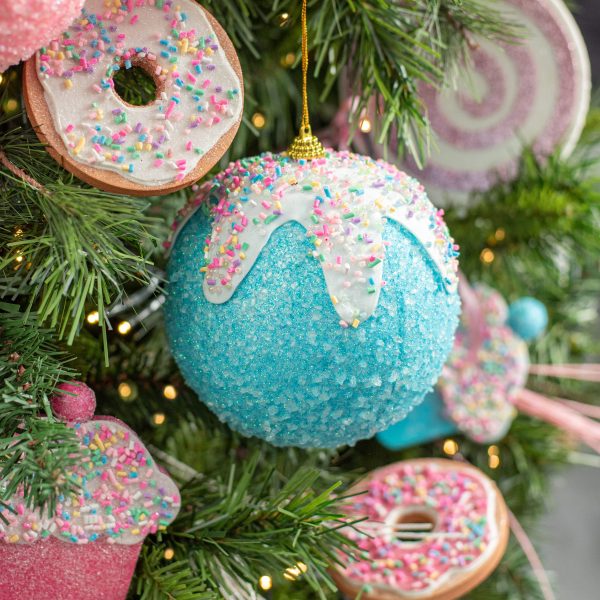 5  Sprinkles & Dipped Ball Ornament: Blue Online