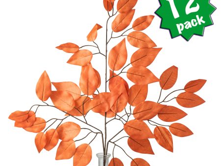 23  Ficus Leaf Spray: Burnt Orange (12) Discount