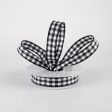 5 8  Classic Check Ribbon: Black & White (10 Yards) Fashion