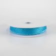 5 8  Shimmer Glitter Ribbon: Turquoise Blue (10 Yards) Sale