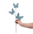 21  Rustic Corrugated Butterfly Pick: Blue For Discount