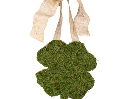 16  Moss Shamrock Clover Door Hanger on Sale