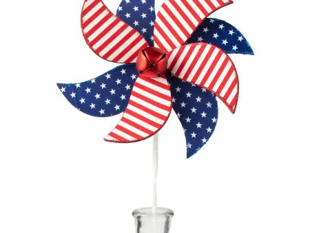 23  Red, White & Blue Pinwheel Spray Discount