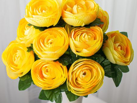 20  Ranunculus Bush: Yellow (12 Stem) Online now