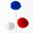 23  3-Color Pom Pom Spray: Red, White & Blue For Sale