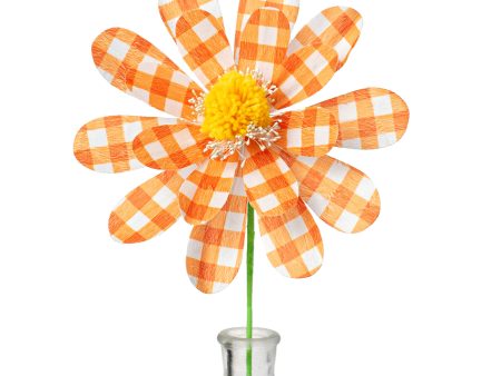 24  Gingham Sunflower Spray: Orange Cheap