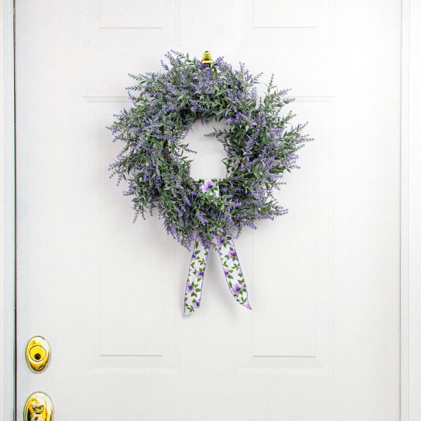 16  Lavender Wreath: Purple Online Hot Sale