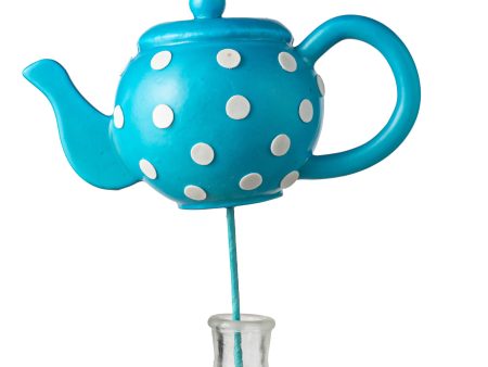 18  Polkadot Tea Pot Pick: Blue on Sale