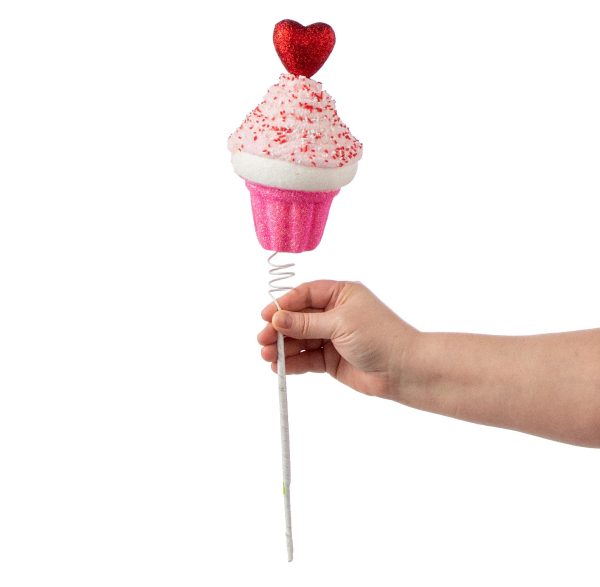 18  Heart Cupcake Pick: Pink & Red Discount