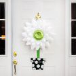 7  Glitter Flower Head: Lime Green For Sale