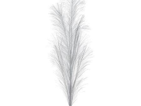 38  Metallic Pampas Grass Spray: Silver Fashion