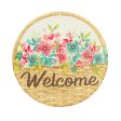 8  Metal Sign: Welcome Flower Basket Hot on Sale