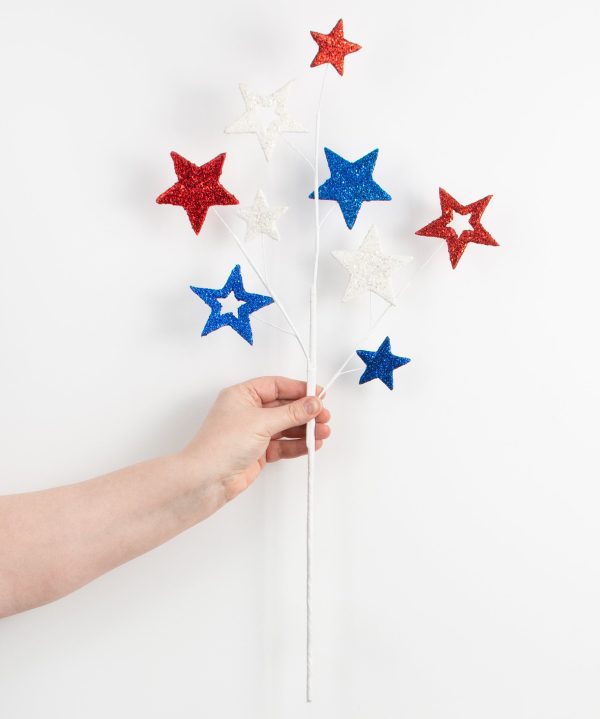 23  Glitter Star Spray: Red, White & Blue Online Sale