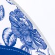 8.5  Round Waterproof Sign: Scalloped Welcome Blue Floral Chinoiserie For Cheap