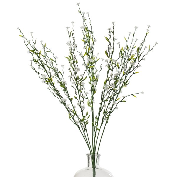 22  Twig Flower Spray: White For Sale