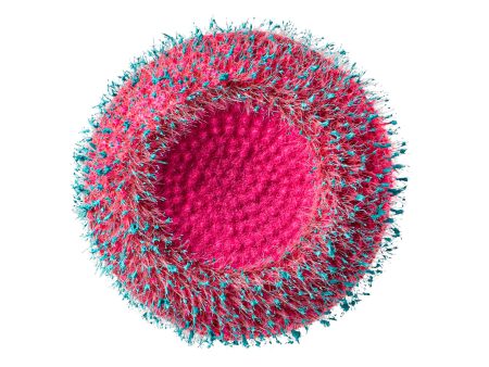 6.25  Fuzzy Flower Head: Fuchsia & Turquoise Sale