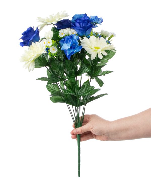 21  Hydrangea Rose Daisy Mixed Bush: Blues Online now