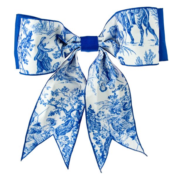 [D Stevens] 19  Chinoiserie Bow: Blue & White Online Sale