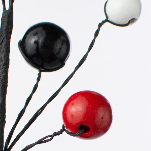 16  Wooden Bead Pick: Red, Black, White For Cheap