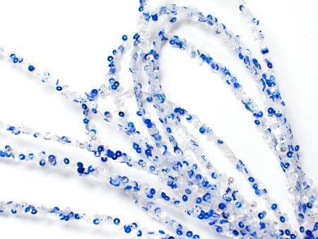 36  Sequin Loop Spray: Clear & Blue Discount