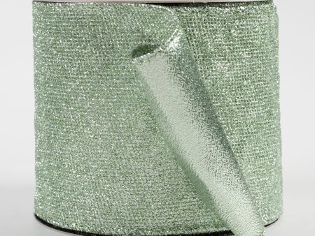 [D Stevens] 4  Glitter Mesh Mini Squares With Backing Ribbon: Celadon (10 Yards) Sale