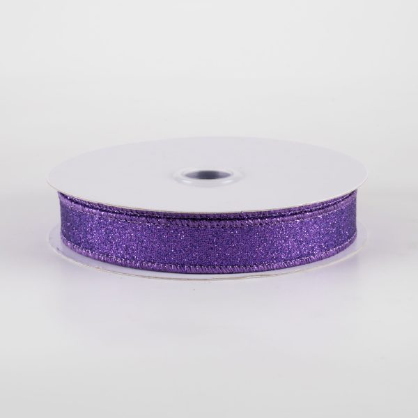 5 8  Shimmer Glitter Ribbon: Purple (10 Yards) Online