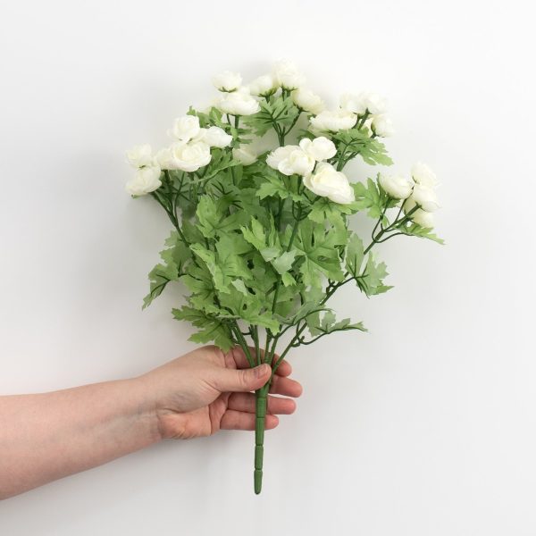 17  Mini Ranunculus Bush: Cream Cheap