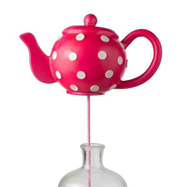 18  Polkadot Tea Pot Pick: Fuchsia Pink For Sale