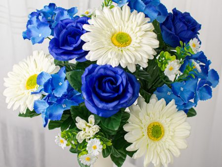 21  Hydrangea Rose Daisy Mixed Bush: Blues Online now