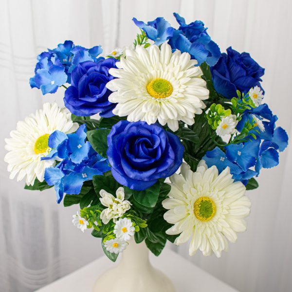 21  Hydrangea Rose Daisy Mixed Bush: Blues Online now