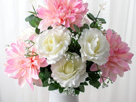 23  Dahlia Rose Bush: Pink & Cream Online now