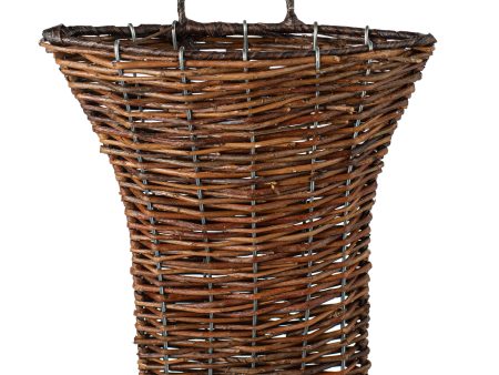 10  Curvy Woven Wall Basket: Willow Brown Fashion