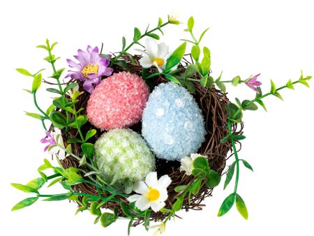 6  Patterned Easter Eggs Nest Ornament Online now