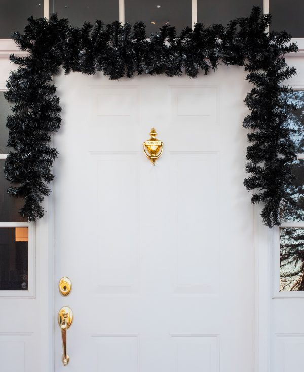 9  PVC Pine Garland: Black (201 Tips) Discount