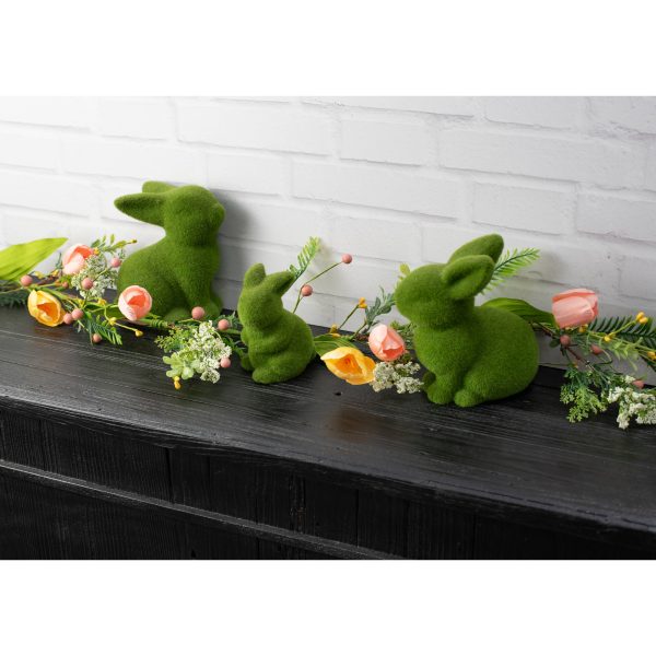 4  Tulip & Greenery Garland: Peach & Yellow Online Hot Sale