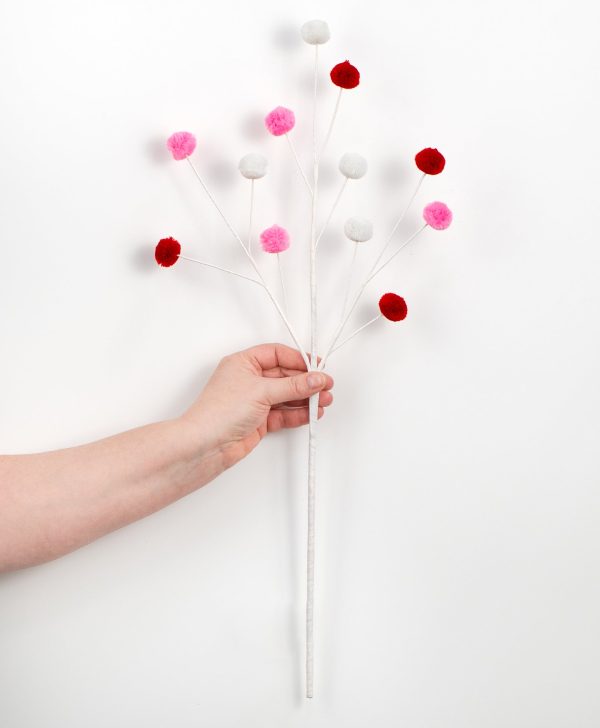 23  3-Color Pom Pom Spray: Red, White, Light Pink on Sale