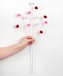 23  3-Color Pom Pom Spray: Red, White, Light Pink on Sale