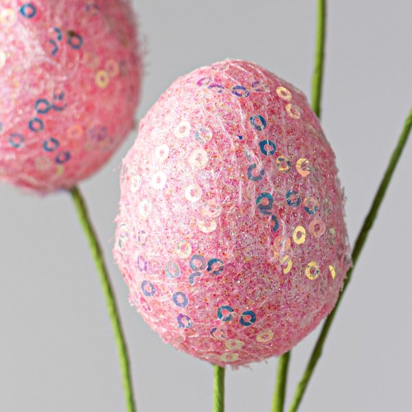 22  Sequin Easter Egg Spray: Pink Online