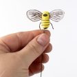 1  Yellow Bees Wired Ornaments (Set of 6) Cheap