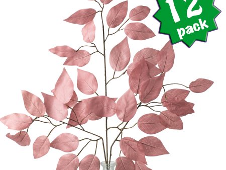 23  Ficus Leaf Spray: Rose Pink (12) Discount