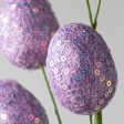 22  Sequin Easter Egg Spray: Purple Hot on Sale