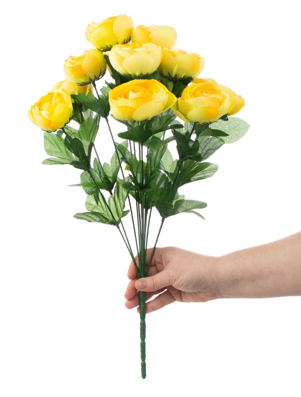 20  Ranunculus Bush: Yellow (12 Stem) Online now