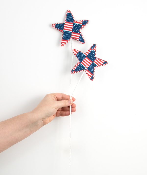 18  Patriotic Fabric Star Pick Online