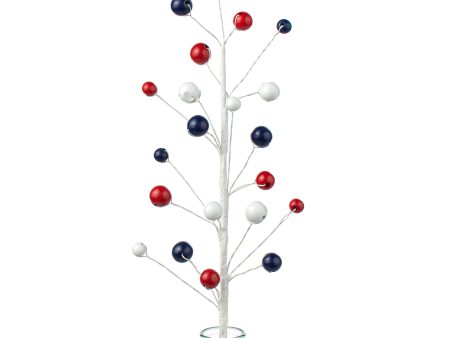 16  Wooden Bead Pick: Red, White, Blue Online Hot Sale