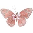 9  Velvet, Glitter, Gem Butterfly Ornament: Dusty Rose Pink Hot on Sale