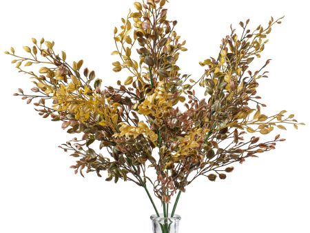 18  Plastic Grass Bush: Yellow & Brown Online