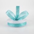 5 8  Shimmer Glitter Ribbon: Ice Blue (10 Yards) For Cheap