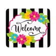 8  Waterproof Accent Sign: Painted Flower Scalloped Stripes Sale